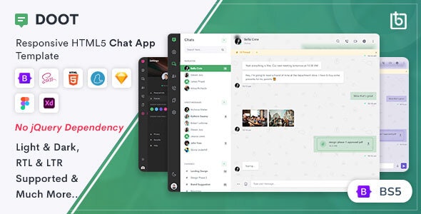 67200070095842461 دانلود قالب سایت Doot - Chat App Template