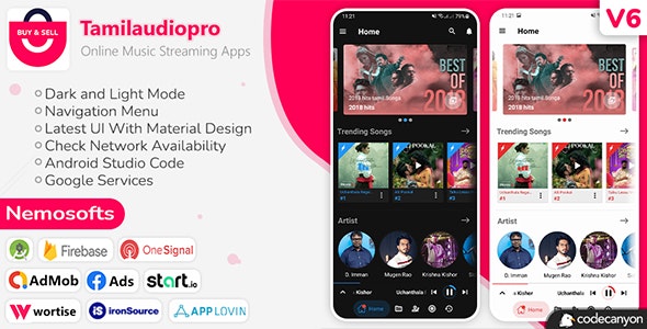 712423455939507856 دانلود سورس کد اندروید Tamilaudiopro - اپلیکیشن پلتفرم استریم موزیک