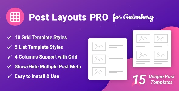 307593879842689878 دانلود افزونه وردپرس Post Layouts Pro for Gutenberg