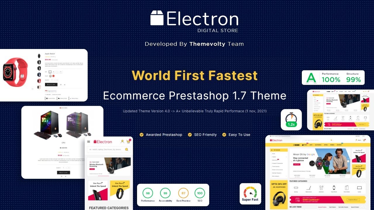 دانلود قالب فروشگاهی پرستاشاپ Electron Mega Electronic Super Store