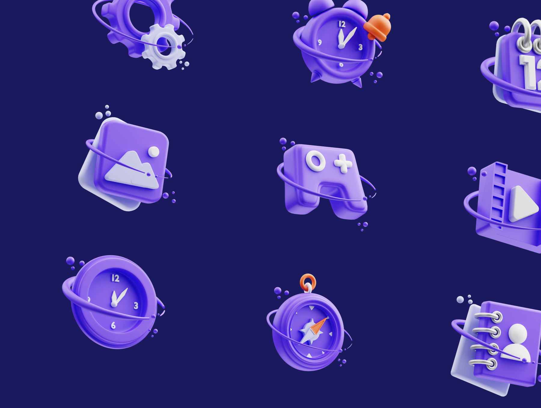 دانلود مجموعه آیکون User Interface 3D Illustration