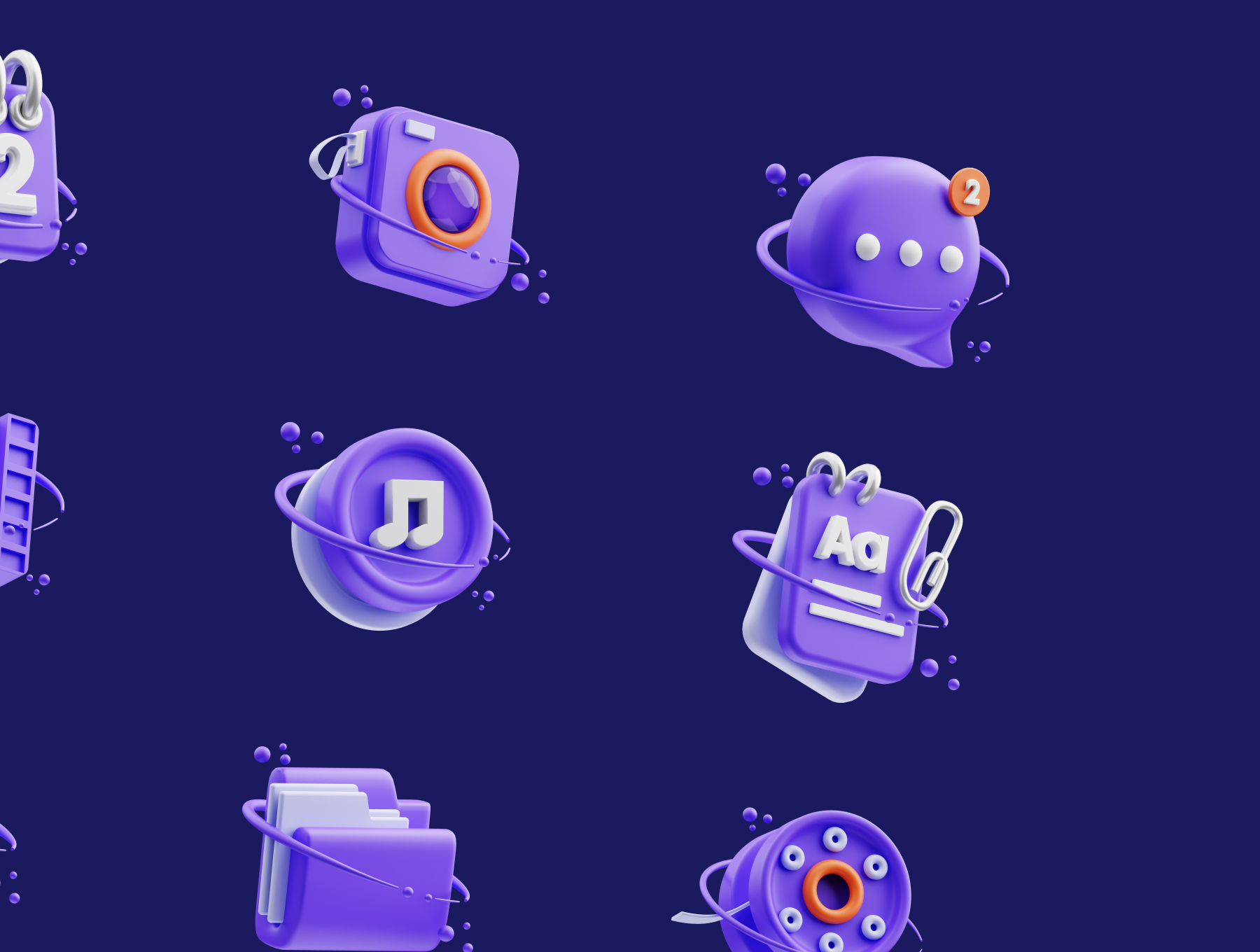 دانلود مجموعه آیکون User Interface 3D Illustration
