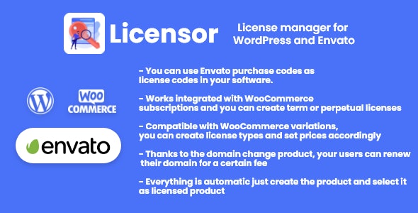 دانلود افزونه مدیریت لایسنس وردپرس و ووکامرس Licensor