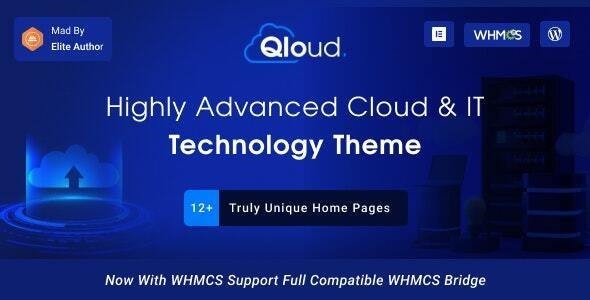 دانلود قالب شرکت هاستینگ و میزبانی WHMCS و وردپرس Qloud