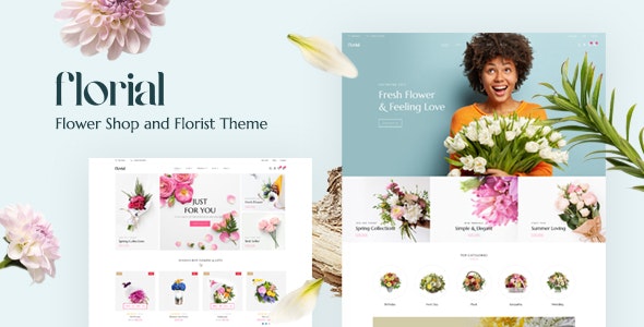 دانلود قالب گلفروشی وردپرس و ووکامرس Florial