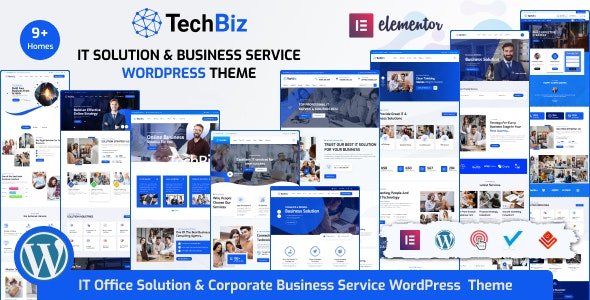 دانلود قالب شرکتی و چند منظوره وردپرس Techbiz