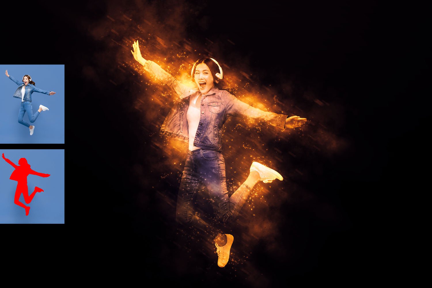 دانلود اکشن فتوشاپ Burn Spark Effect Photoshop Action