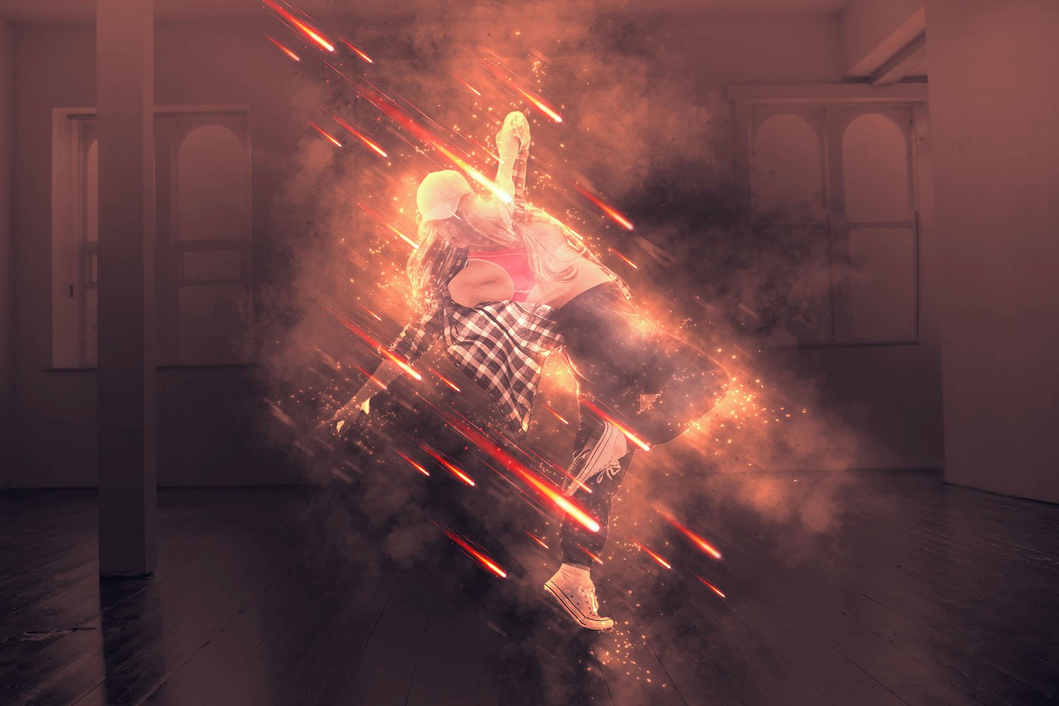 دانلود اکشن فتوشاپ Burn Spark Effect Photoshop Action