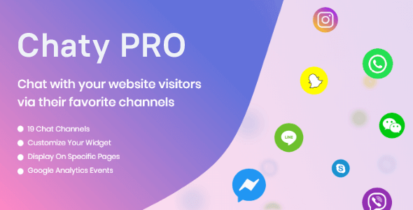 دانلود افزونه Chaty Pro - ویجت گفتگوی شناور و 20+ کانال چت