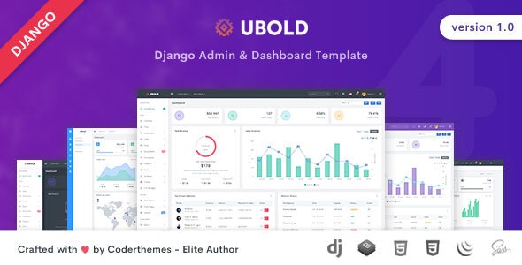 دانلود قالب مدیریت و داشبورد Ubold - نسخه Django