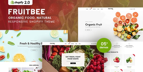دانلود قالب شاپیفای سوپر مارکت FruitBee