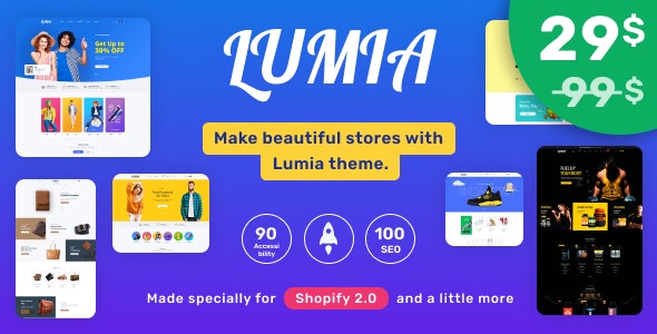دانلود قالب راست چین شاپیفای Lumia