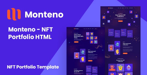 دانلود قالب NFT حرفه ای Monteno - نسخه HTML