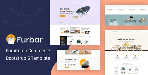 دانلود قالب فروشگاهی بوت استرپ 5 Furbar