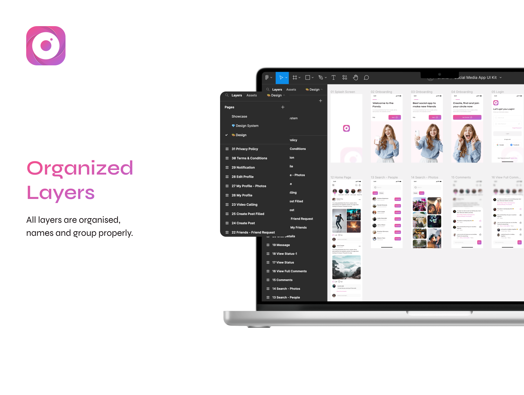 دانلود رابط کاربری Social Media App UI Kit