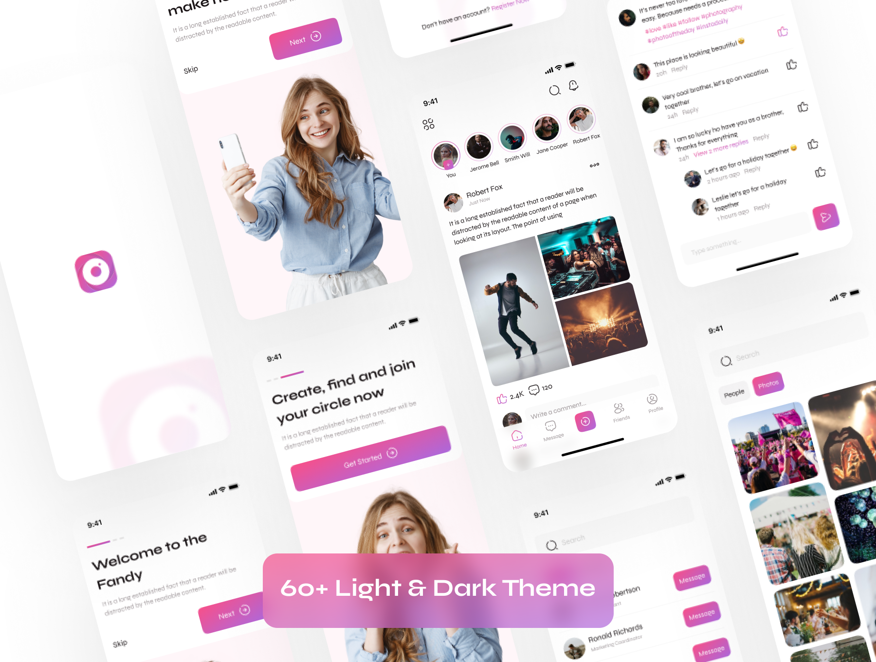 دانلود رابط کاربری Social Media App UI Kit