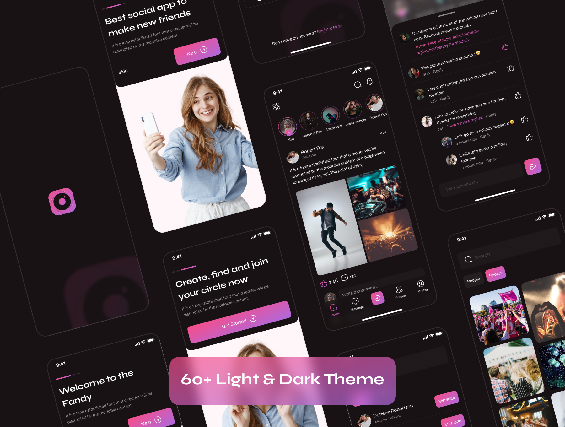 دانلود رابط کاربری Social Media App UI Kit