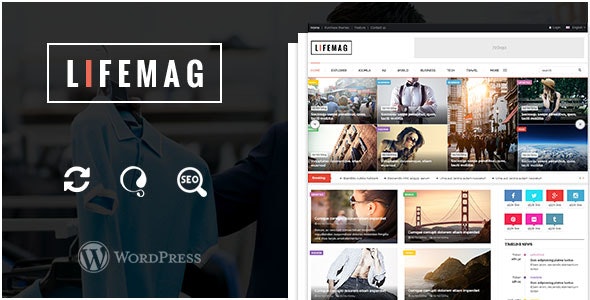 دانلود قالب مجله خبری راست چین وردپرس LifeMag