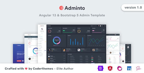 دانلود قالب مدیریت و داشبورد Adminto - نسخه Angular 13