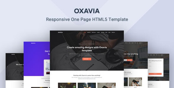 دانلود قالب سایت تک صفحه ای Oxavia