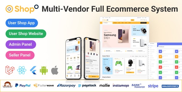 دانلود سورس اپلیکیشن فلاتر iOS و اندروید Shopo