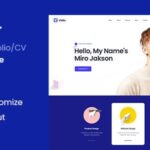 دانلود قالب سایت رزومه و نمونه کار شخصی Vfolio