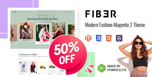 دانلود قالب فروشگاهی مدرن مجنتو Fiber