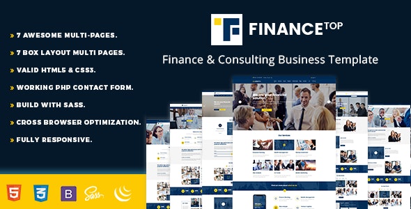 دانلود قالب سایت تجاری کسب و کار Finance Top