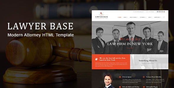 دانلود قالب سایت وکالت و حقوقی Lawyer Base