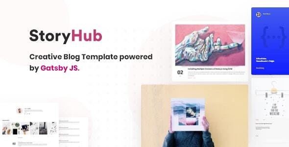 دانلود قالب ری اکت وبلاگ مدرن StoryHub - نسخه Gatsby JS