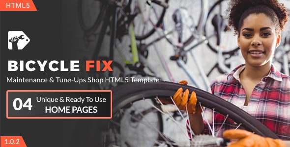 دانلود قالب HTML5 فروش و تعمیر دوچرخه Bicycle Fix