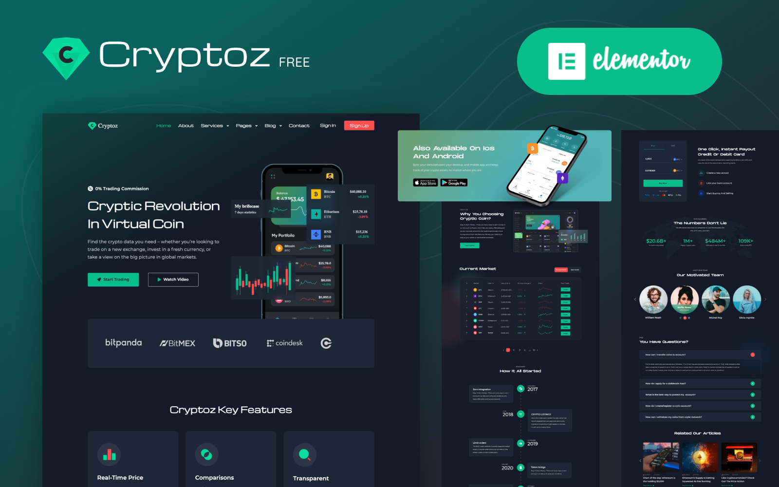 دانلود قالب ارز دیجیتال وردپرس Cryptoz