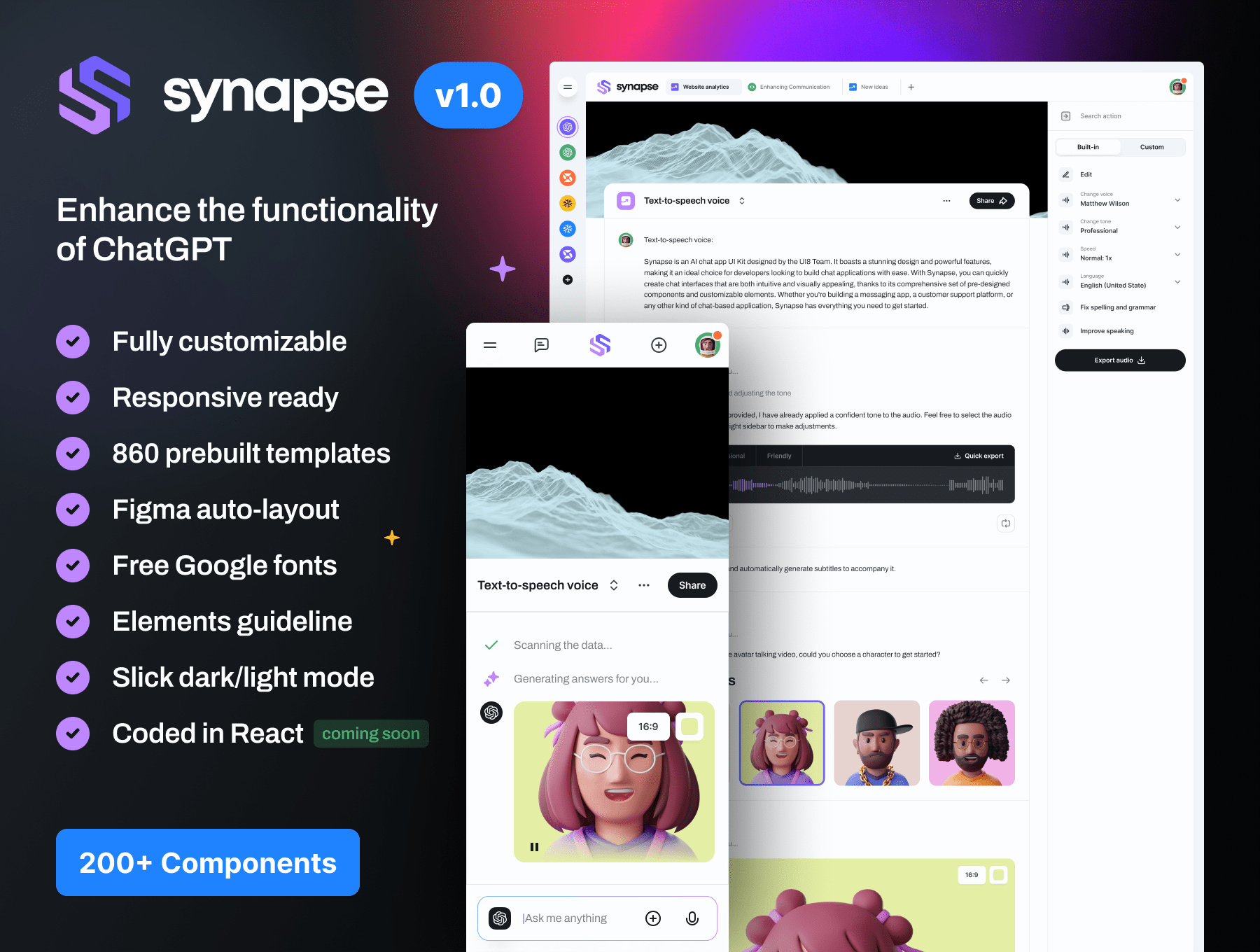 دانلود رابط کاربری Synapse - AI UI Kit