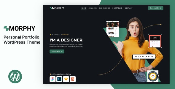 دانلود قالب نمونه کار چند منظوره وردپرس Morphy