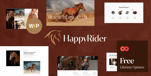 دانلود قالب باشگاه و کلاس سوارکاری وردپرس Happy Rider