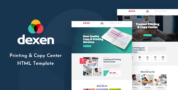 دانلود قالب سایت خدمات پرینت و کپی Dexen