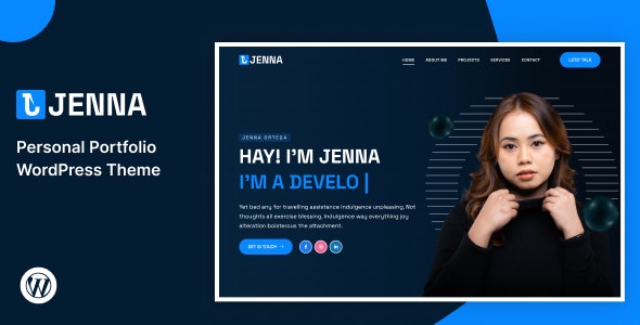 دانلود قالب نمونه کار وردپرس Jenna