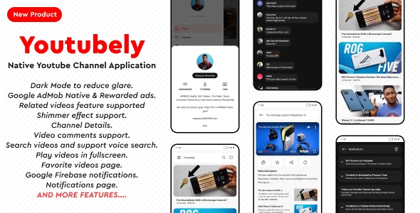 دانلود سورس اپلیکیشن اندروید Youtubely