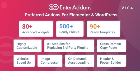 دانلود مجموعه افزودنی های المنتور Enter Addons Pro