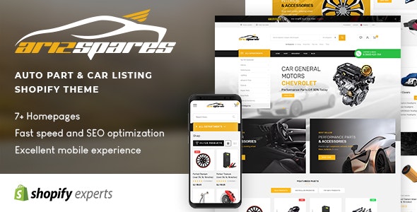 دانلود قالب فروشگاهی لوازم و قطعات خودرو Azirspares