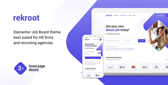 دانلود قالب دایرکتوری مشاغل و استخدام وردپرس Rekroot