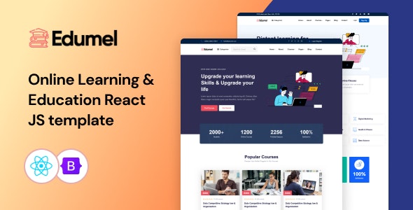 دانلود قالب آموزش آنلاین Edumel