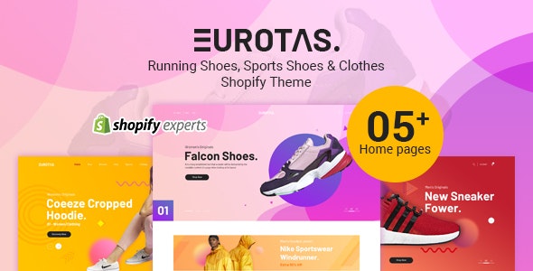 دانلود قالب مدرن شاپیفای Eurotas