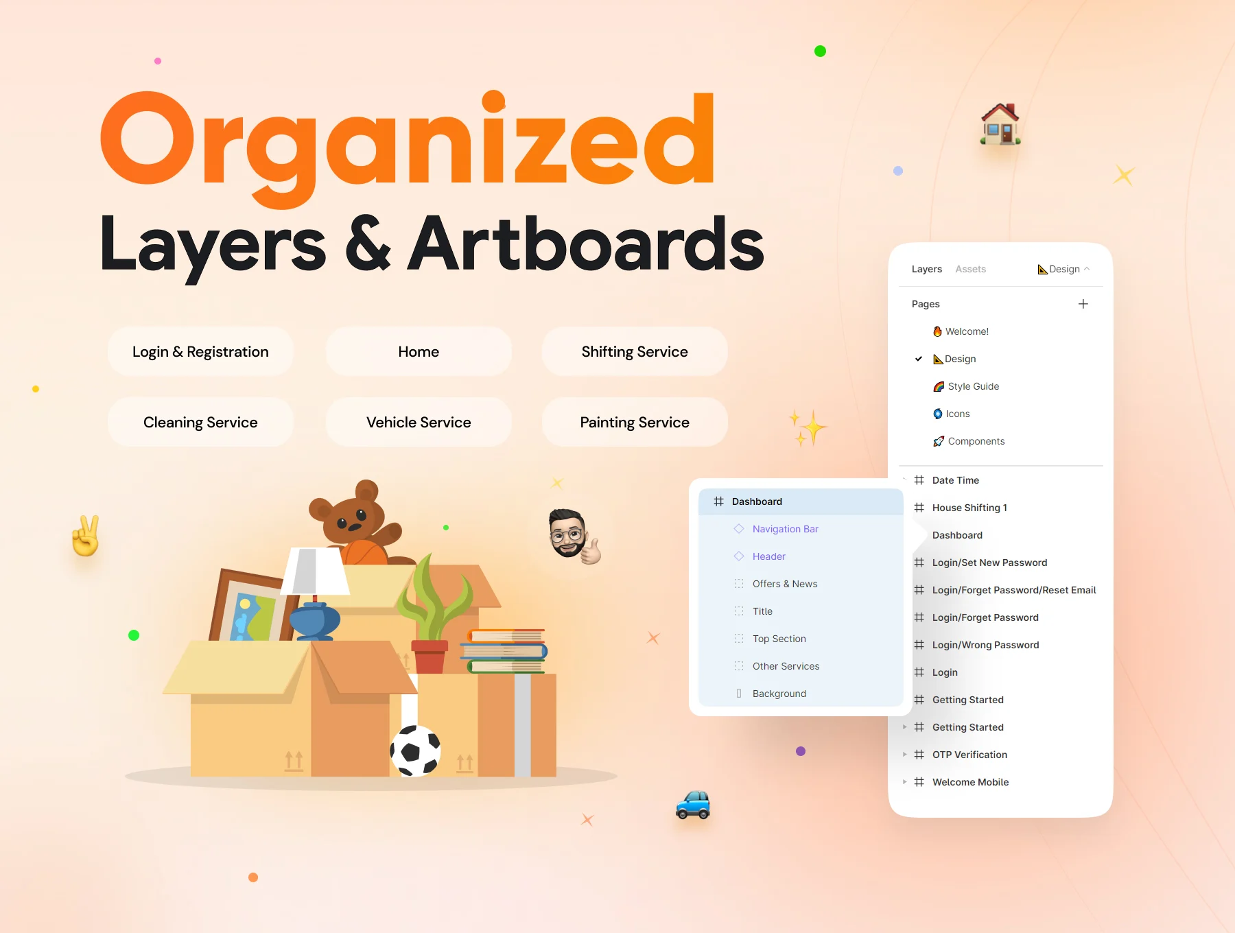 دانلود رابط کاربری Shifty - Home Service App UI Kit