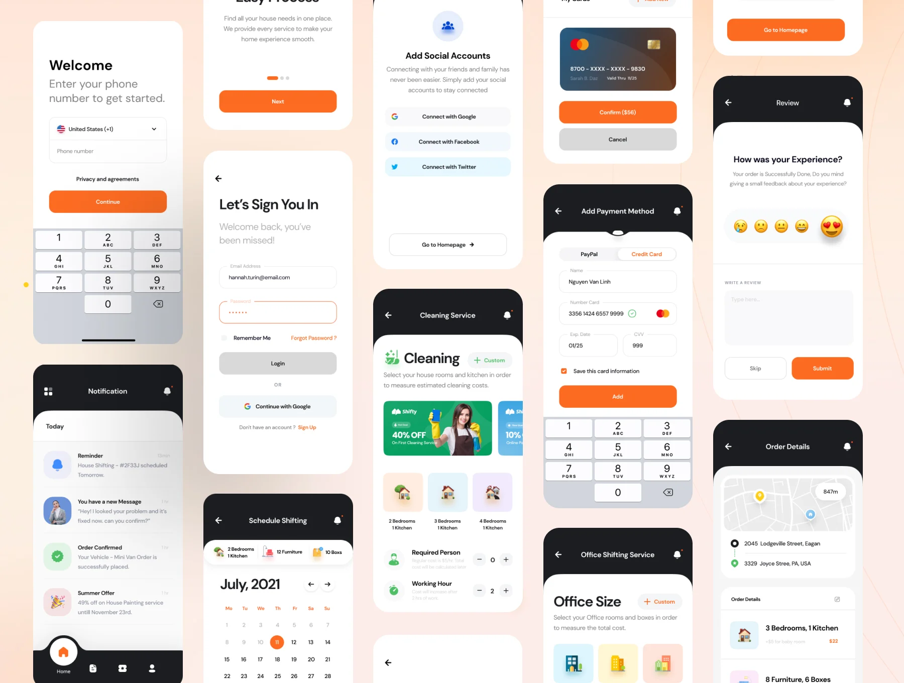 دانلود رابط کاربری Shifty - Home Service App UI Kit