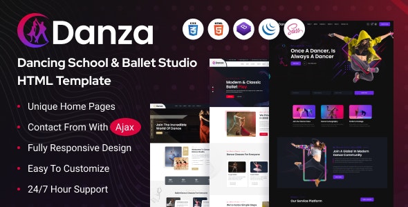 دانلود قالب سایت خلاقانه Danza