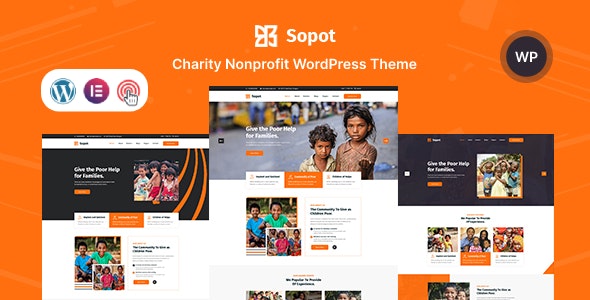 دانلود قالب موسسه خیریه وردپرس Sopot