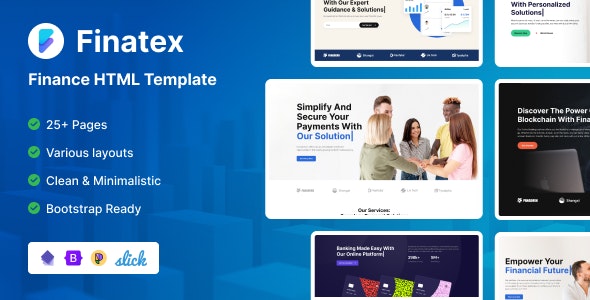 دانلود قالب سایت شرکتی و حسابداری Finatex