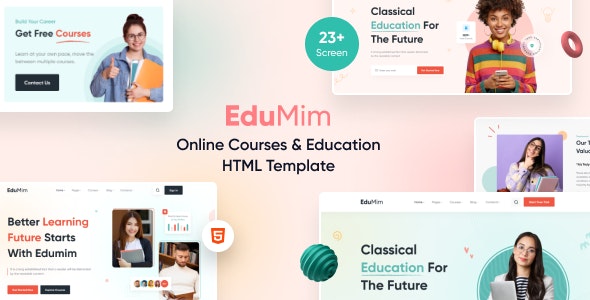 دانلود قالب سایت آموزشی Edumim