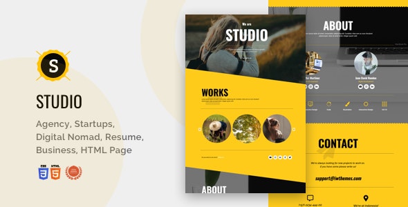دانلود قالب HTML چند منظوره استارت آپ و شرکتی Studio